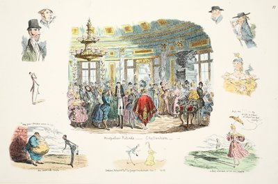 Montpellier Rotunde, Cheltenham, veröffentlicht 1833 von George Cruikshank